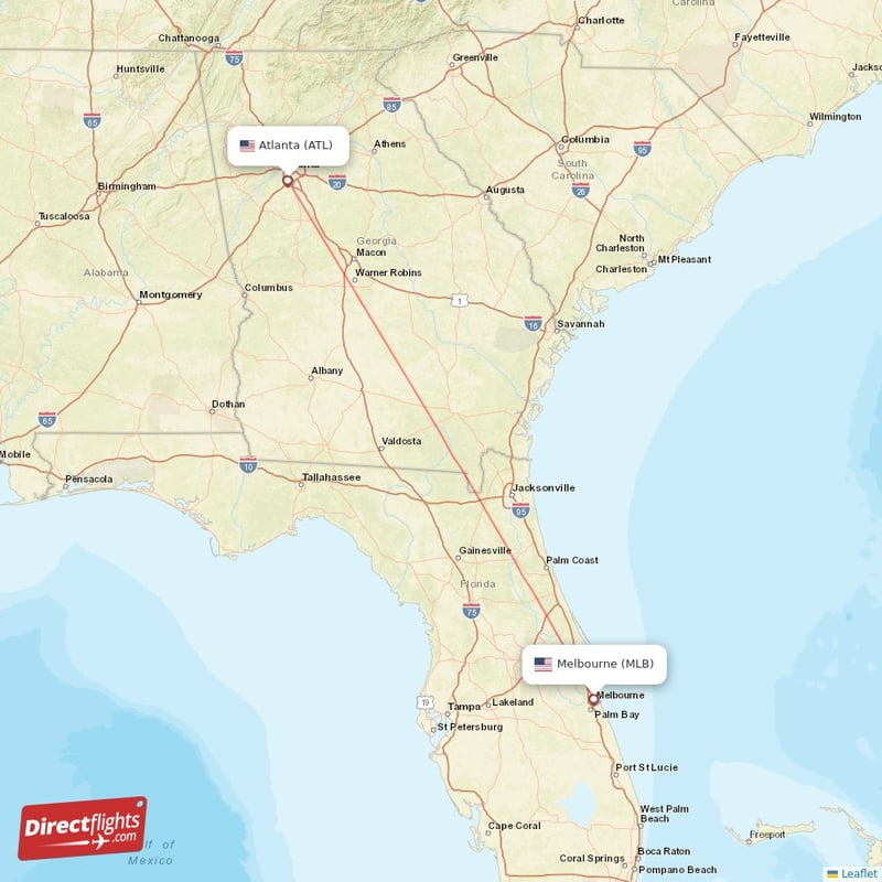 Direct flights from Atlanta to Melbourne, ATL to MLB nonstop