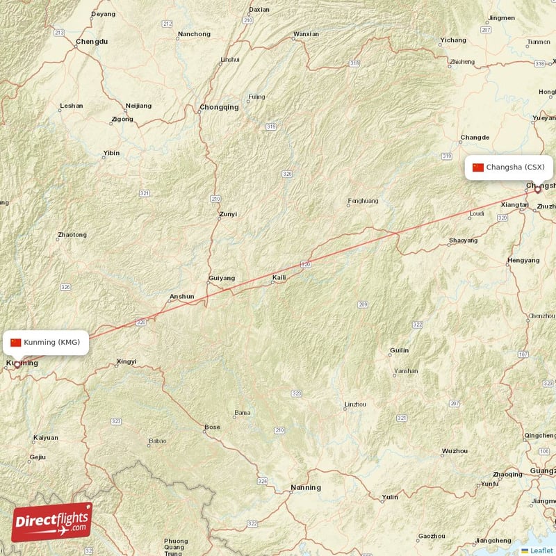 direct-flights-from-kunming-to-changsha-kmg-to-csx-non-stop