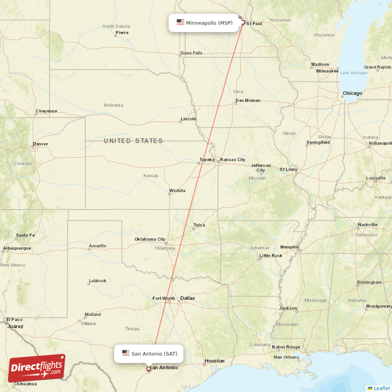 MSP - SAT route map
