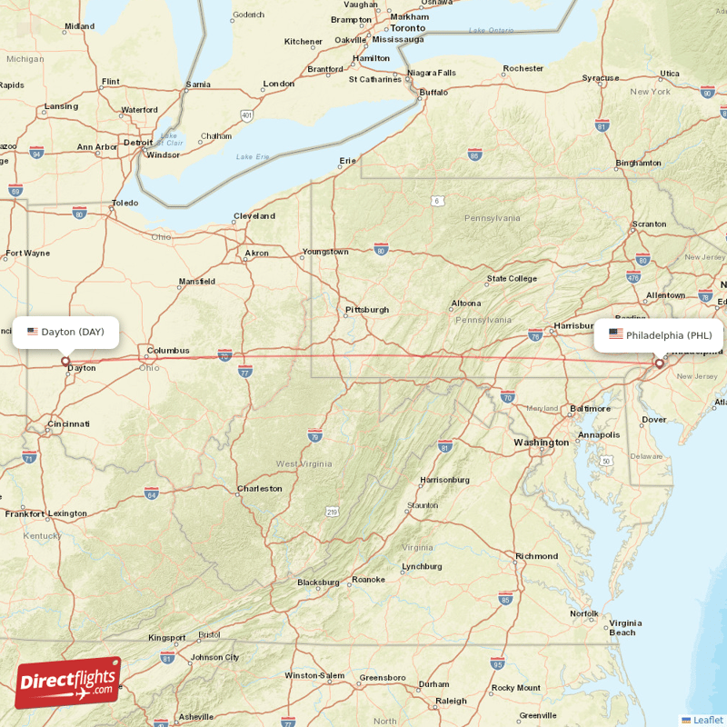 PHL - DAY route map