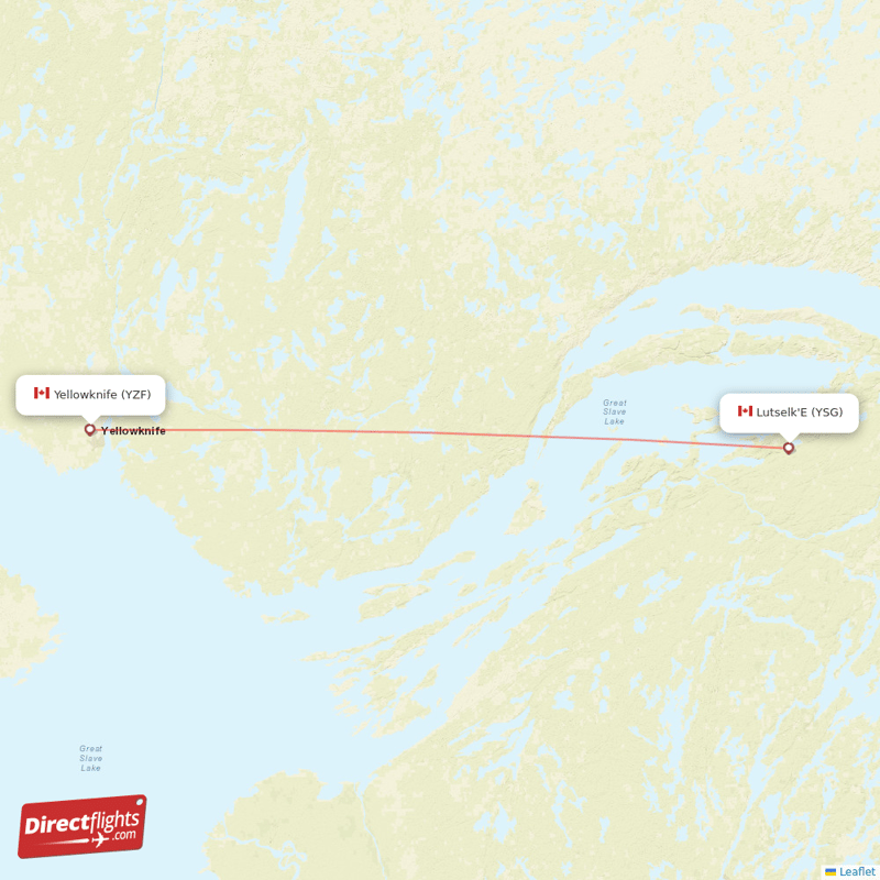 YSG - YZF route map