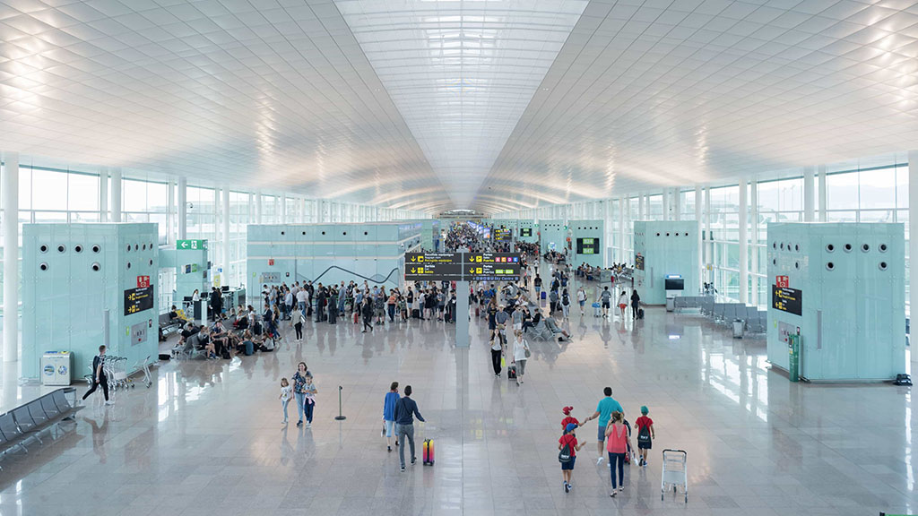 Arriving at El Prat Airport