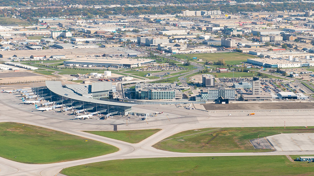 Departing from Winnipeg International