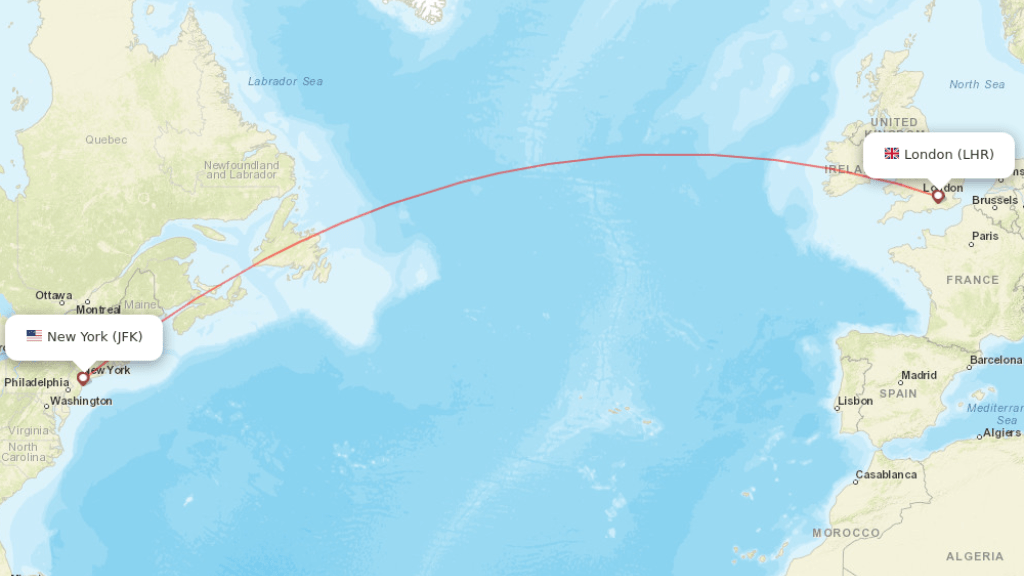 direct flight new york to london