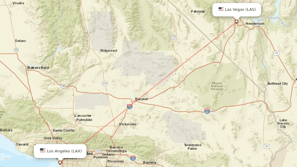 direct flights from Los Angeles to Las Vegas