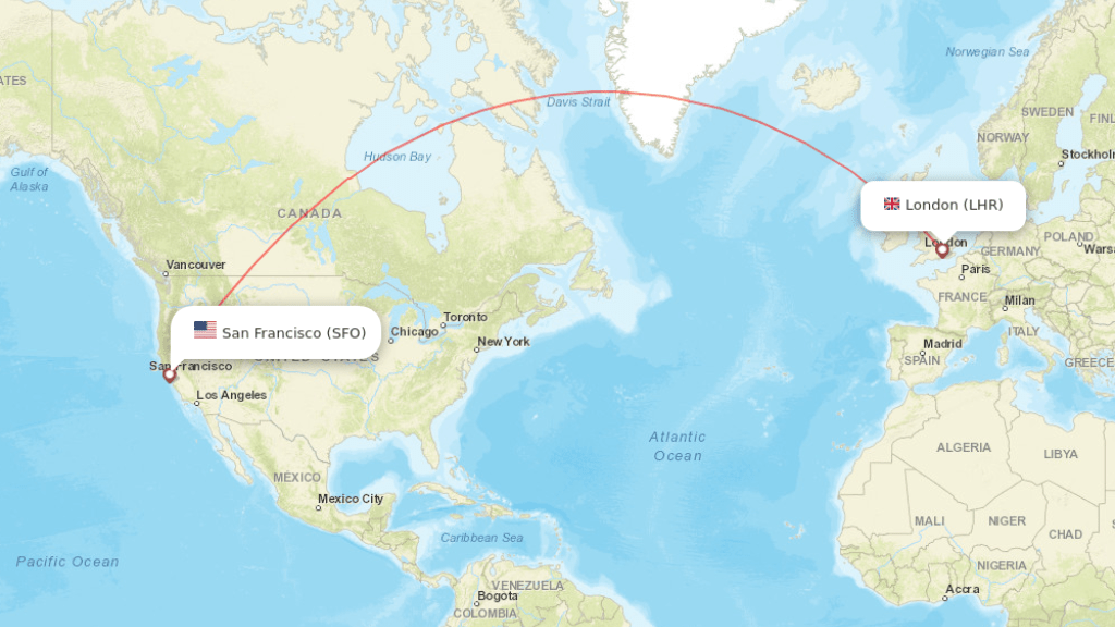 direct flights from london to san francisco