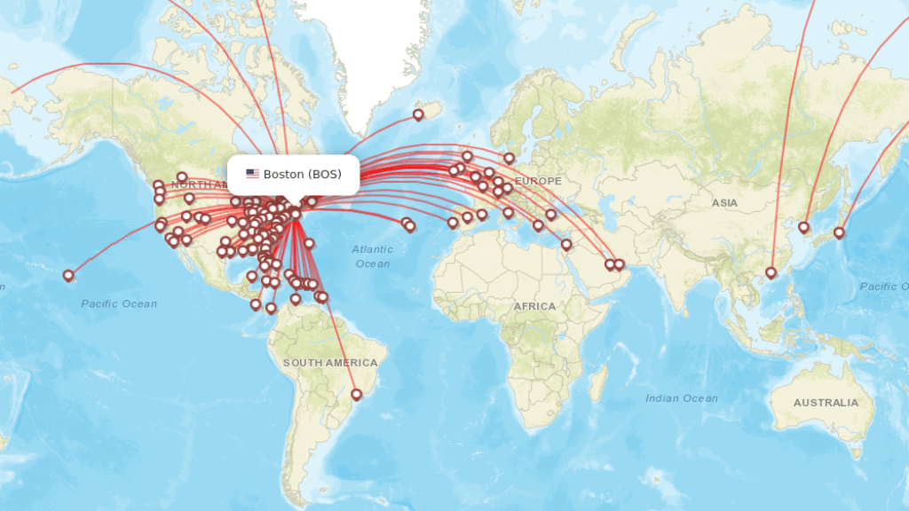 all direct flights to boston