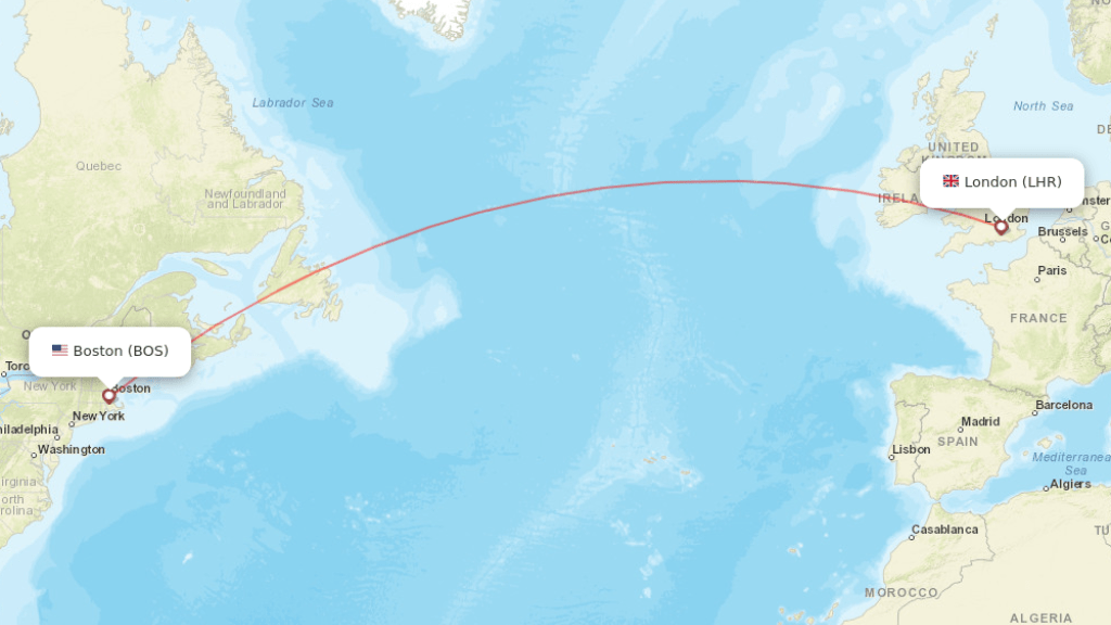 direct flights from london to boston