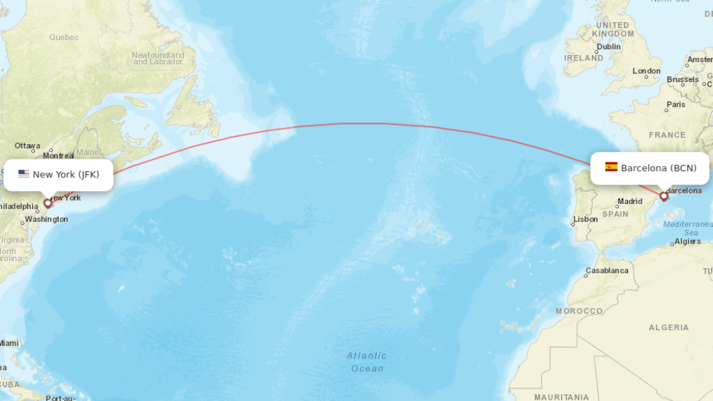 direct flights from new york to barcelona