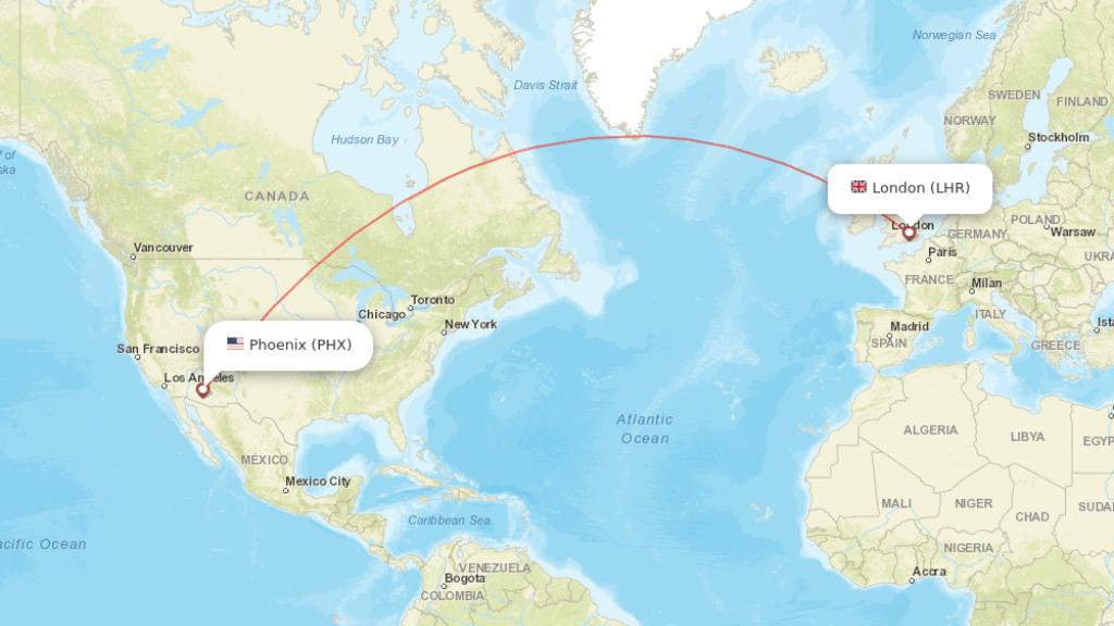 direct flights from london to phoenix