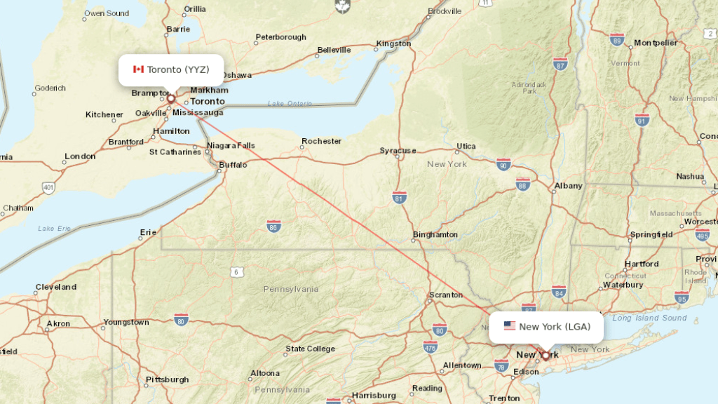 direct flights from new york to toronto