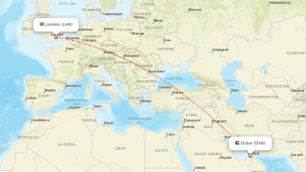 direct flights from london to dubai