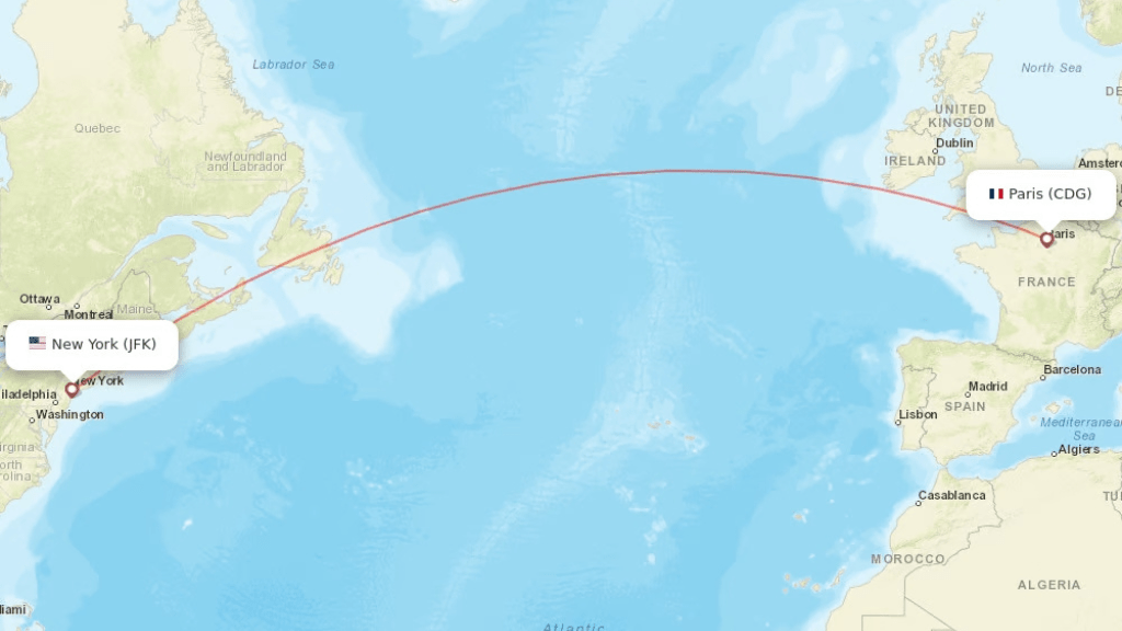 direct flights from new york to paris