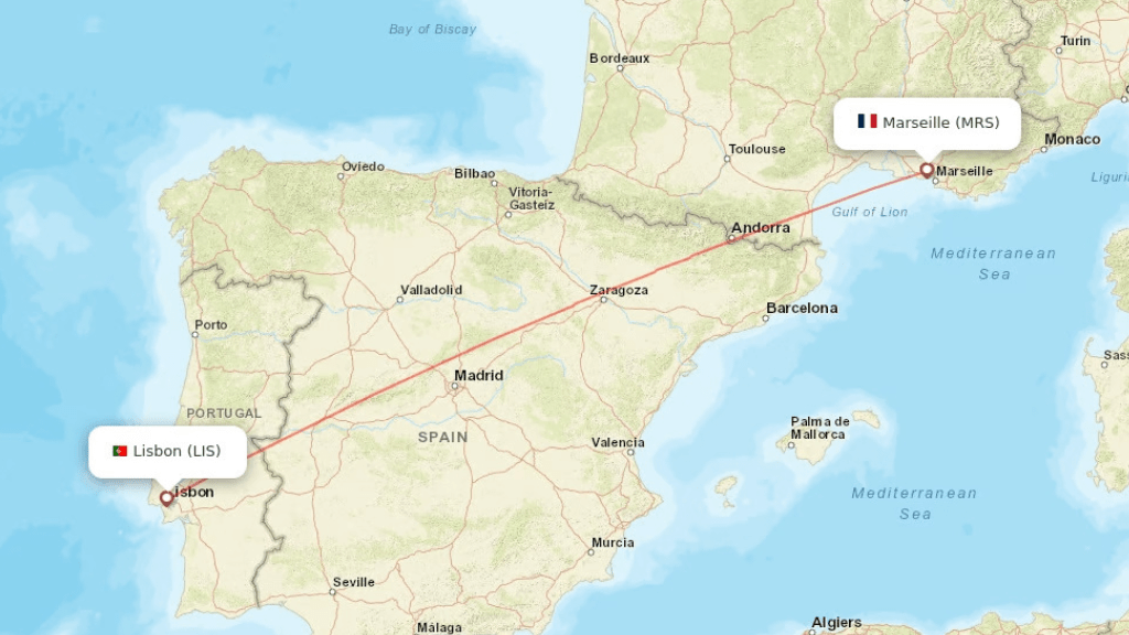 direct flights from lisbon to marseille