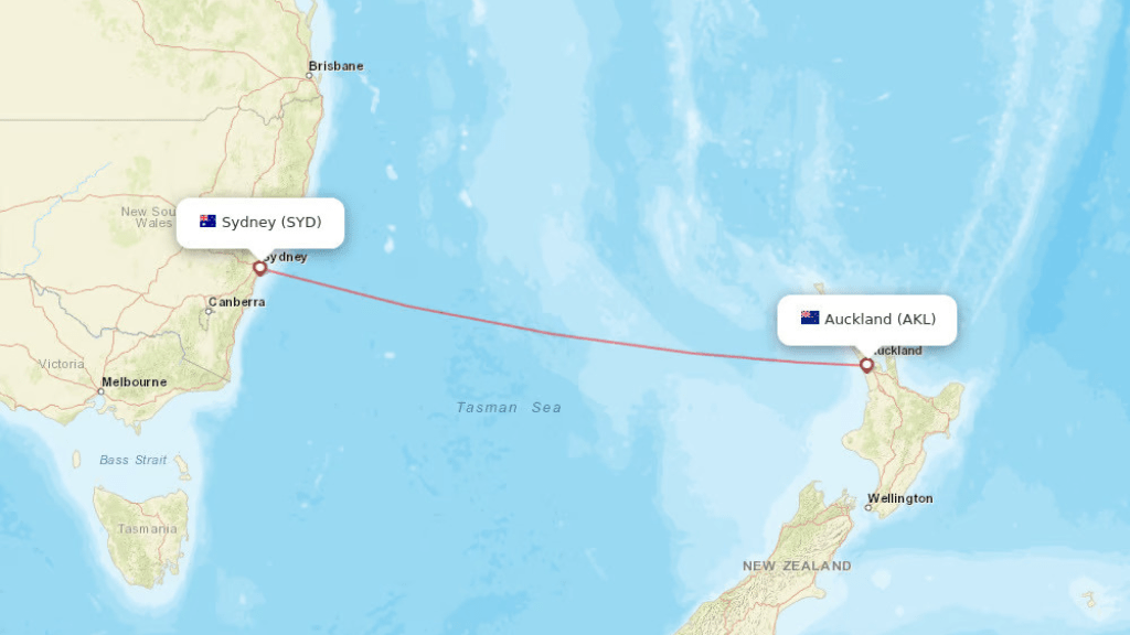 direct flights from sydney to auckland