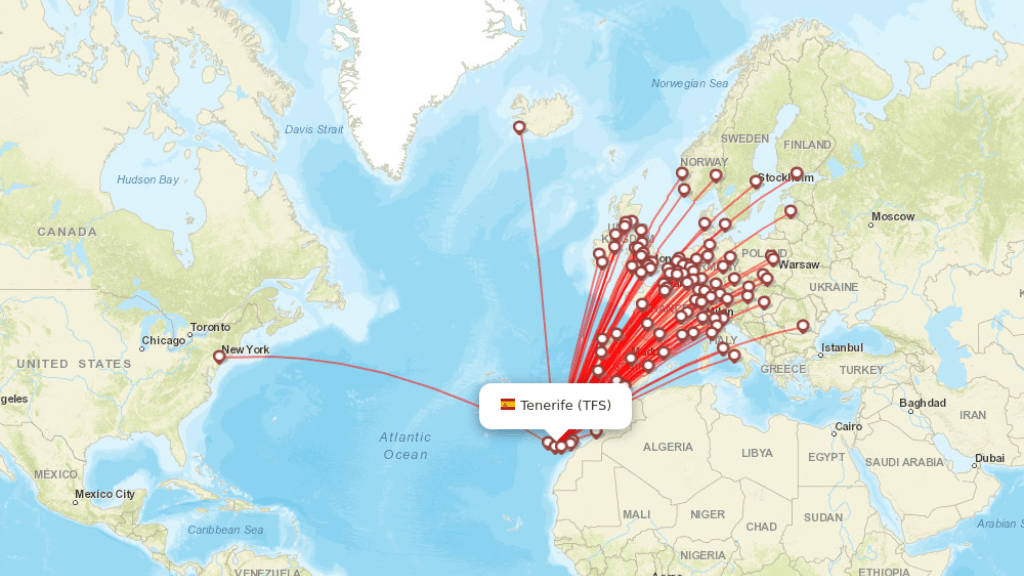 all direct flights to tenerife