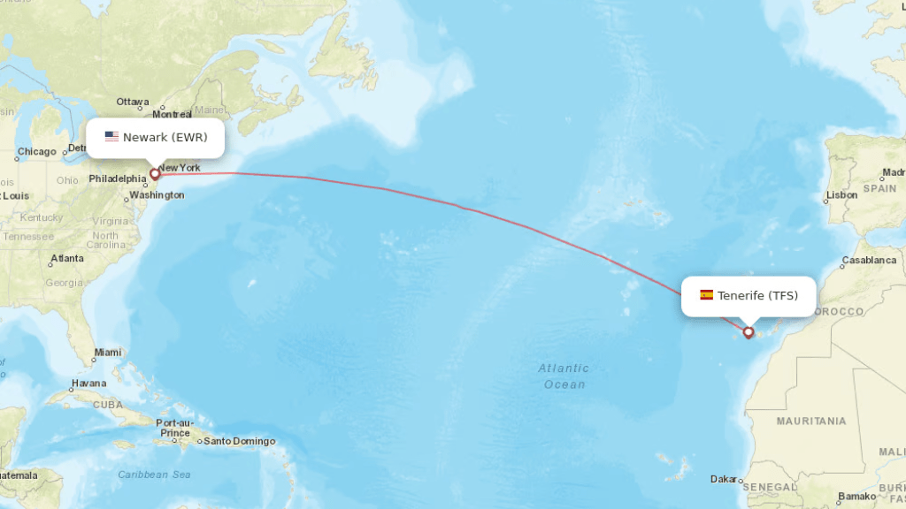 direct flights from newark to tenerife