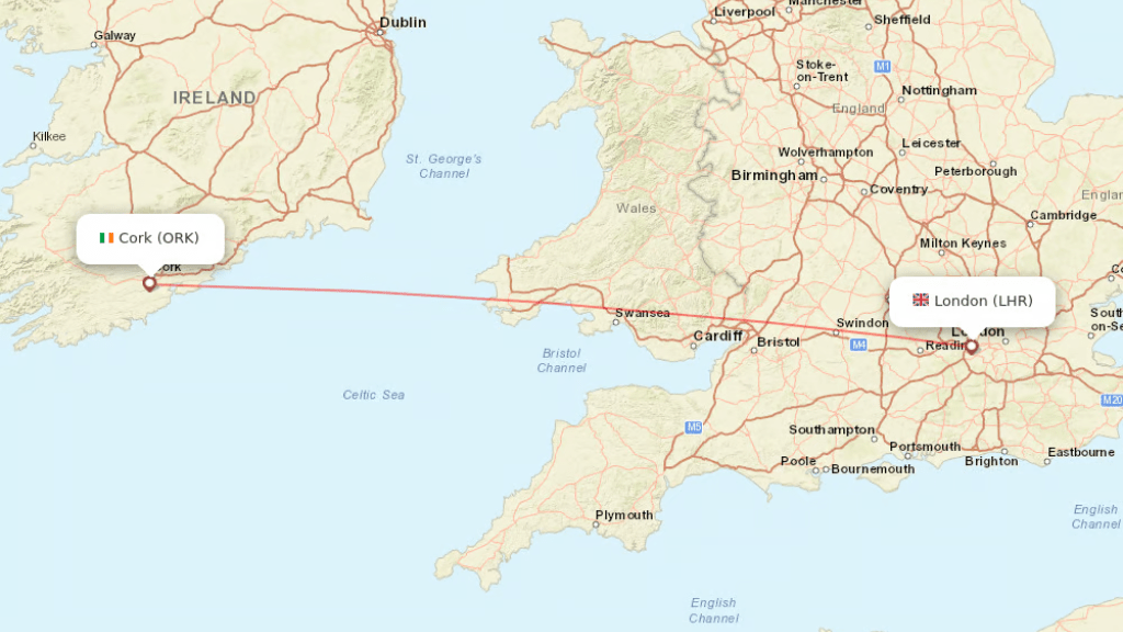 direct flights from london to cork