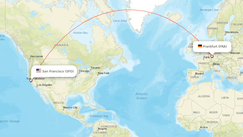 direct flights from san francisco to frankfurt
