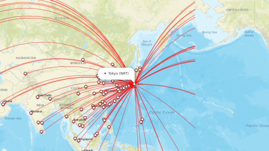 all direct flights to narita airport tokyo