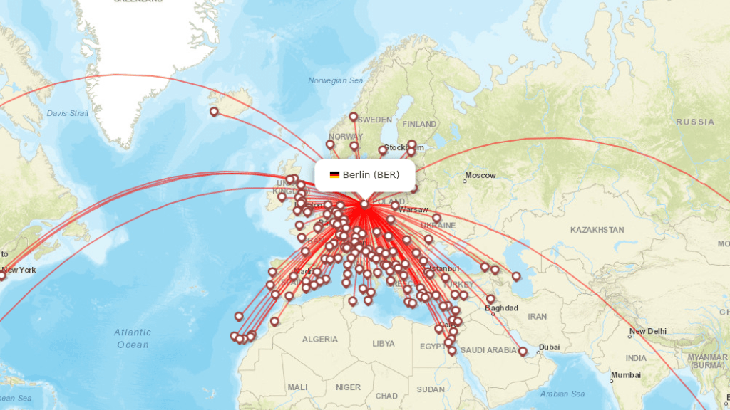 all direct flights to berlin