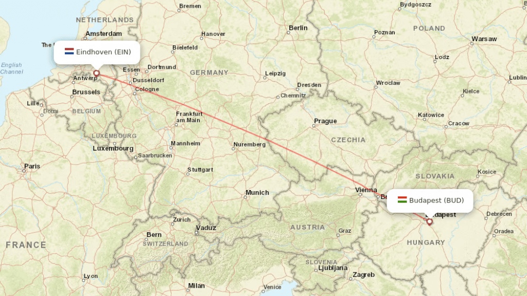 direct flights from budapest to eindhoven