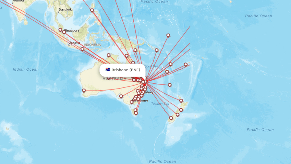 all direct flights to brisbane