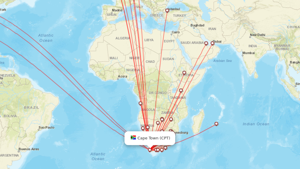 all direct flights to cape town