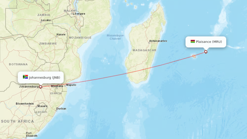 direct flights from johannesburg to port louis