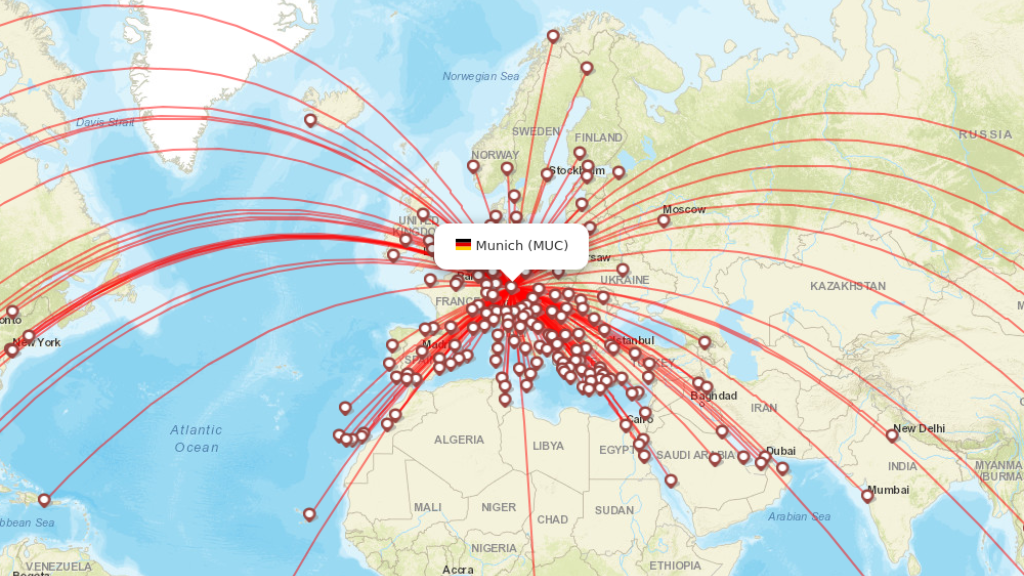 Flights from San Francisco to Munich, SFO to MUC - Flight Routes