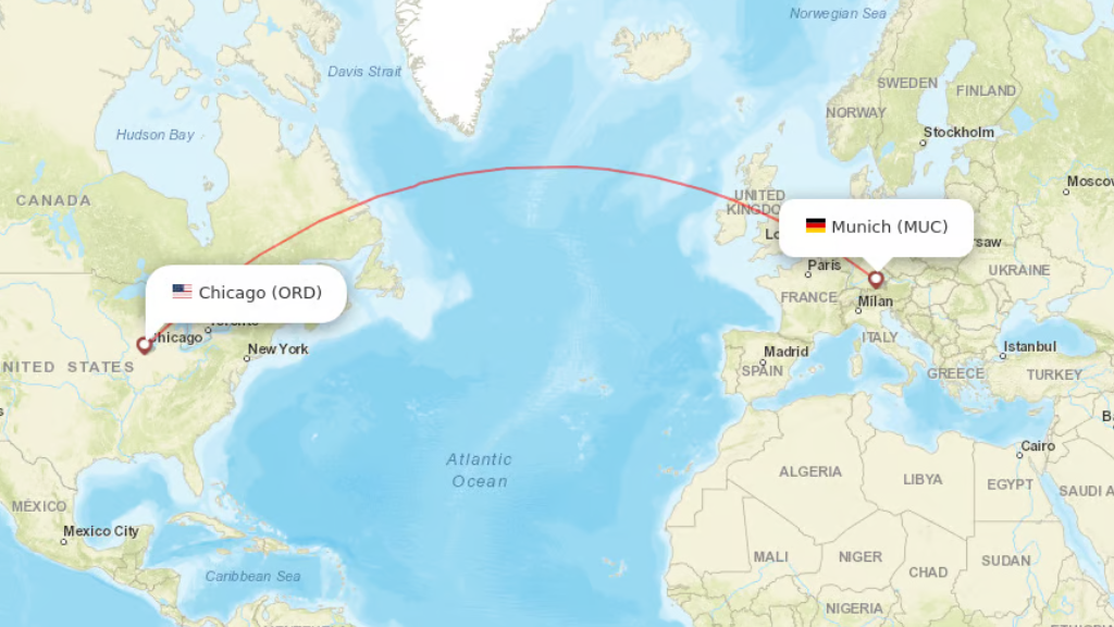 Flights from San Francisco to Munich, SFO to MUC - Flight Routes