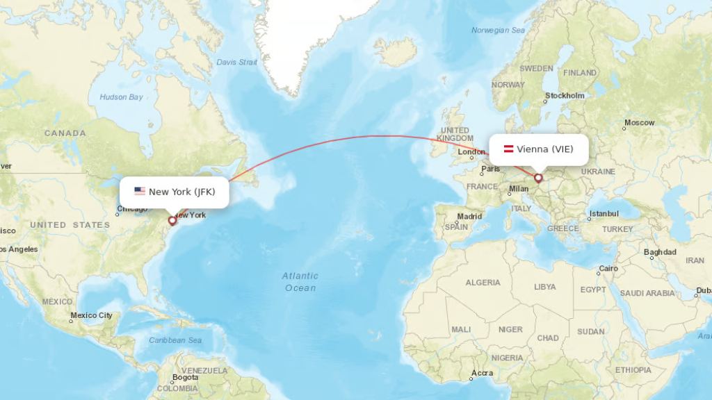 direct flights from new york to vienna