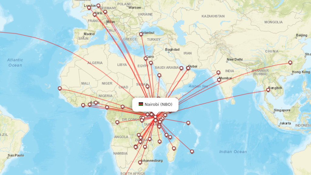 all direct flights to nairobi