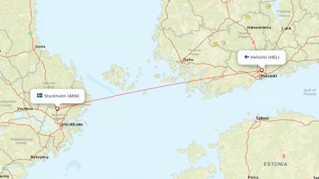 direct flights from stockholm to helsinki