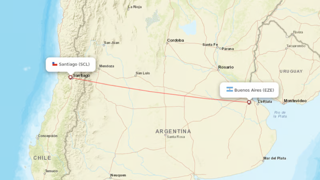 direct flights from santiago to buenos aires