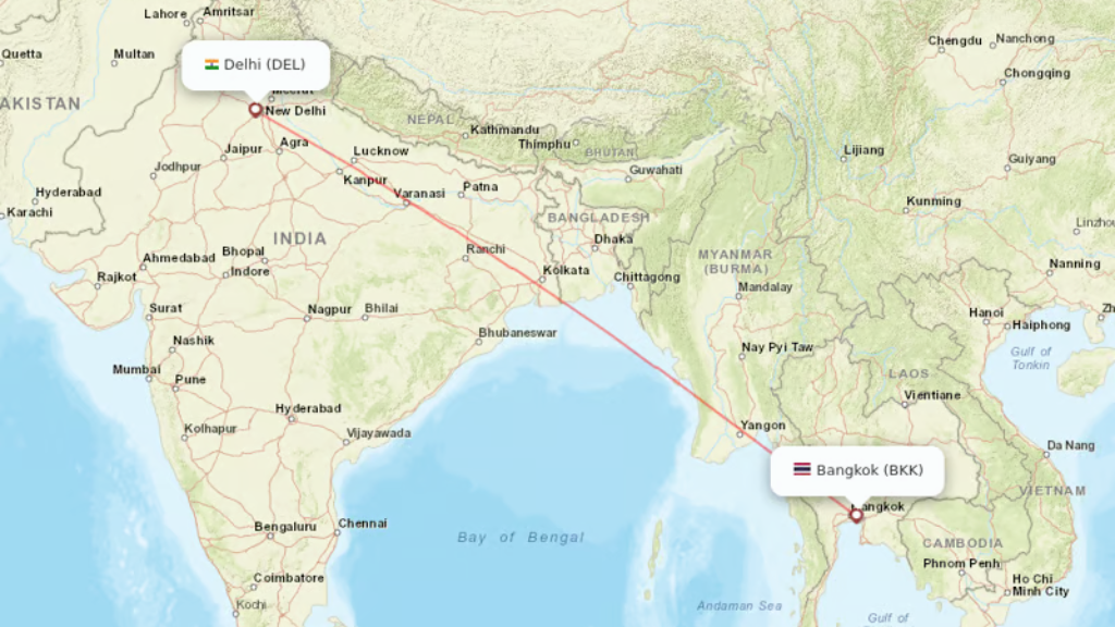 direct flights from delhi to bangkok