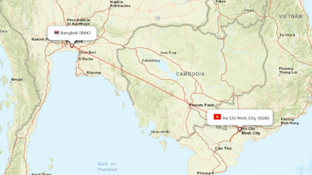 direct flights from bangkok to ho chi minh city