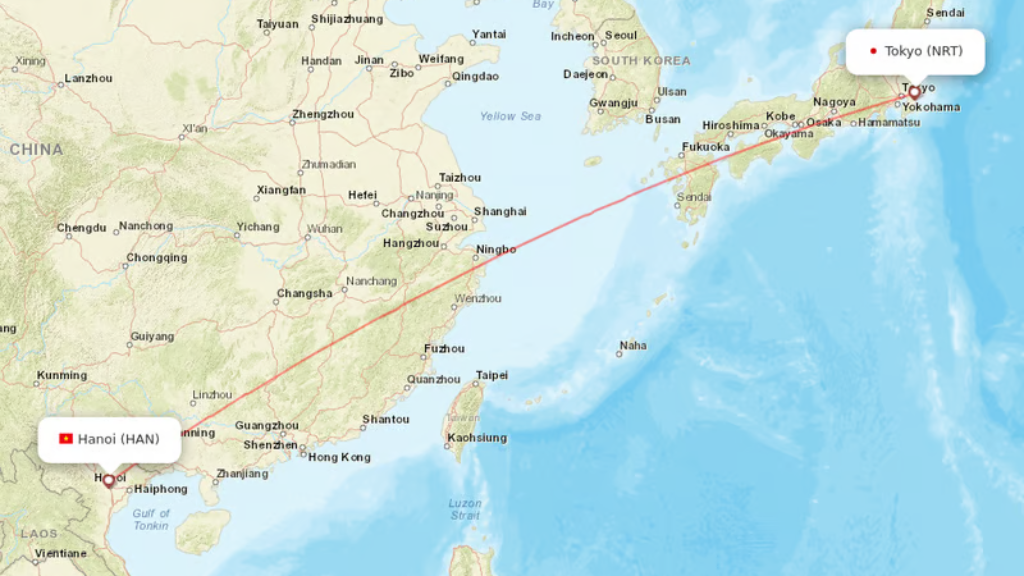 direct flights from tokyo to hanoi