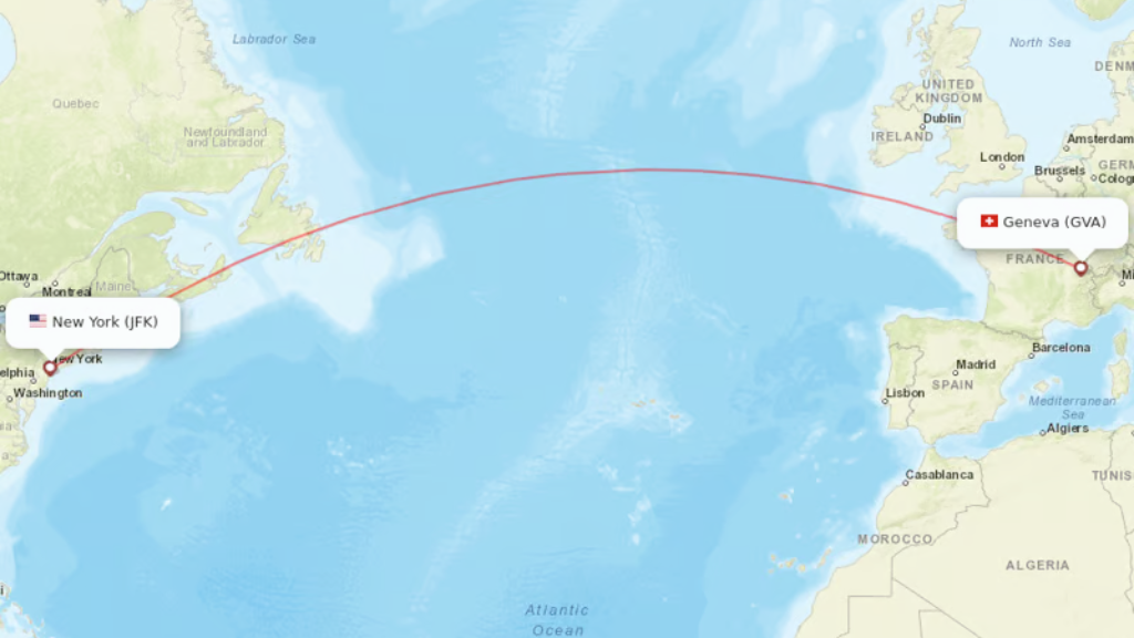 direct flights from new york to geneva