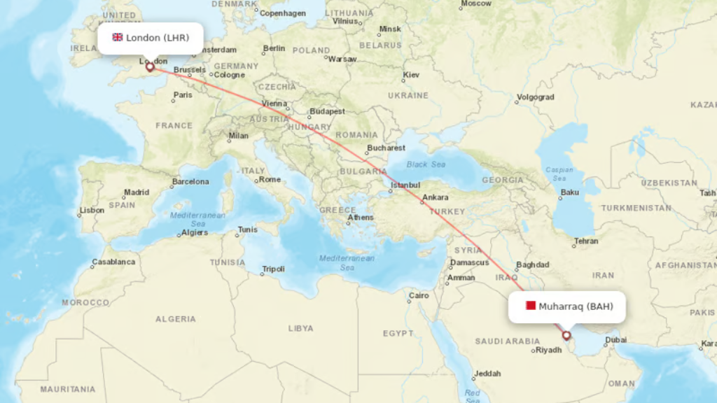 direct flights from london to bahrain