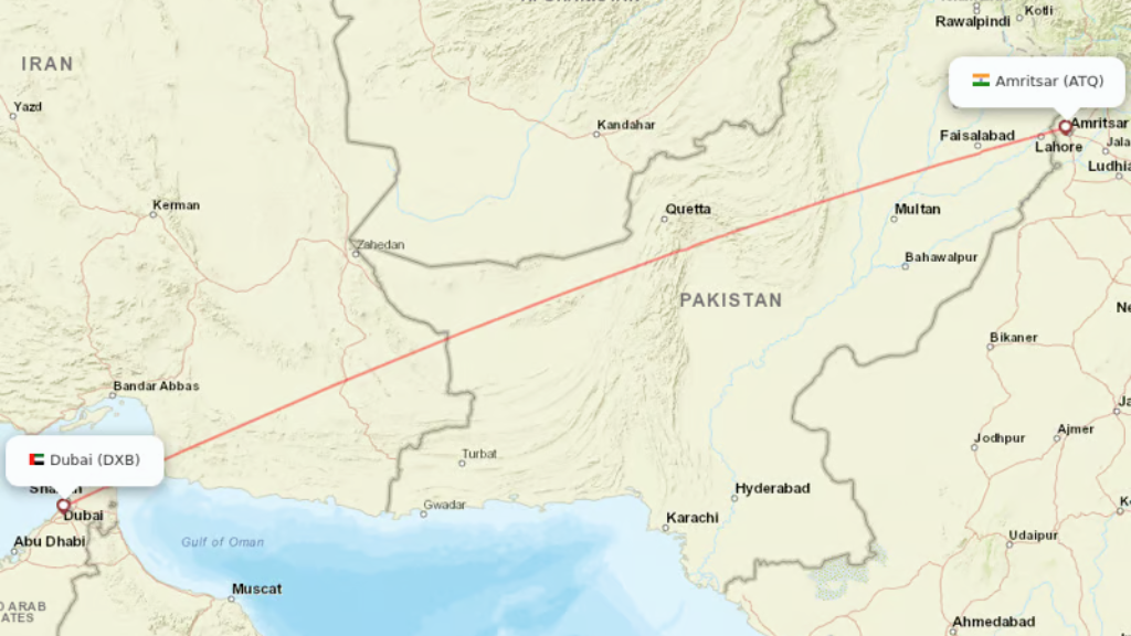 direct flights from dubai to amritsar
