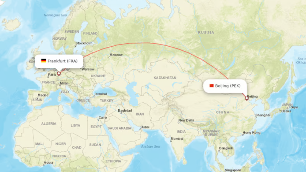 direct flights from frankfurt to beijing