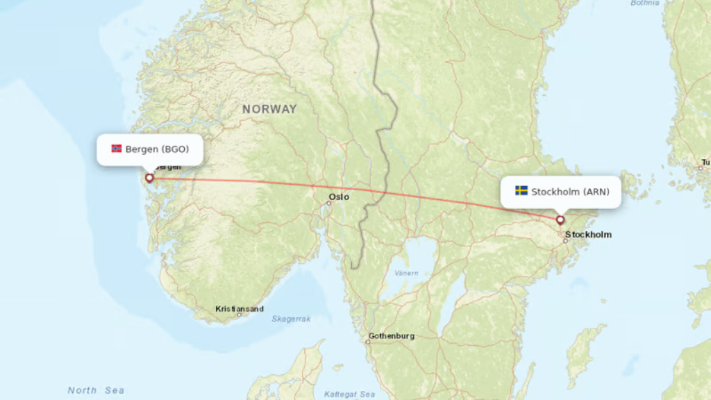 direct flights from stockholm to bergen