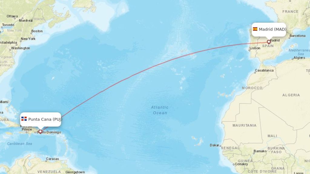 direct flights from madrid to punta cana dominican republic