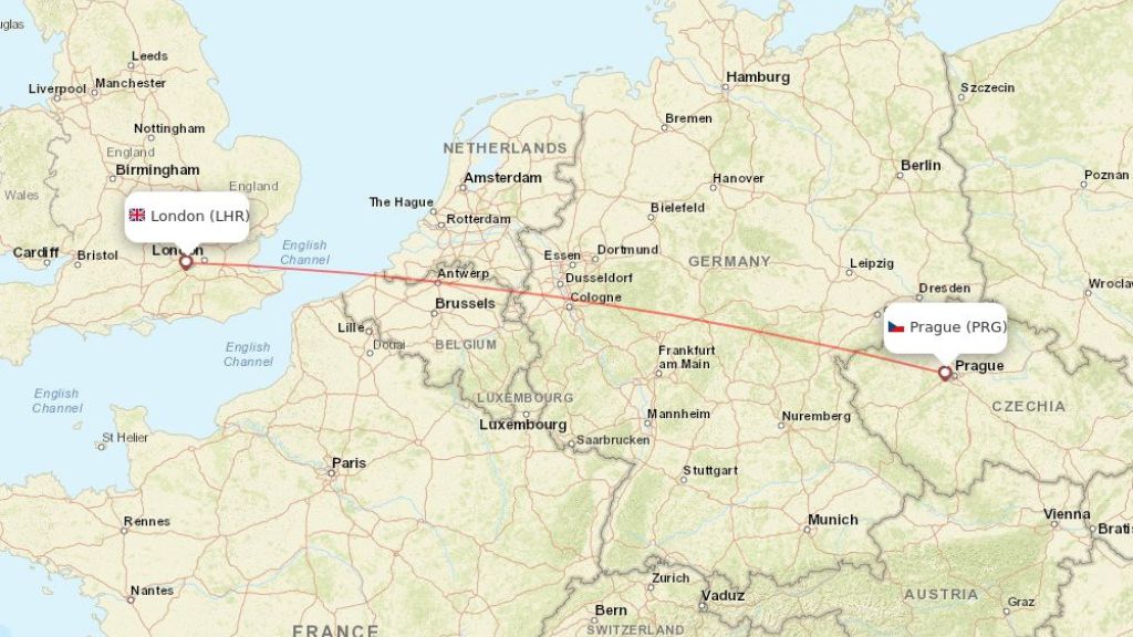 direct flights from london to prague