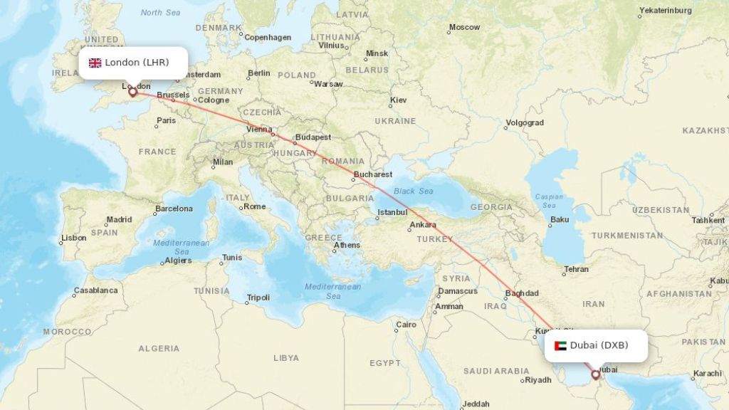 direct flights from london to uae