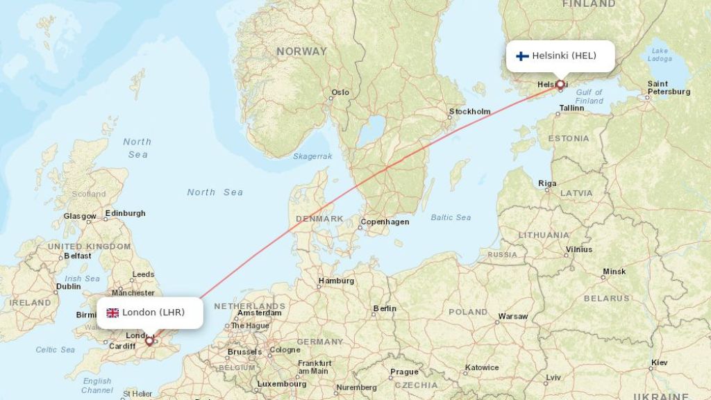 direct flights from london to helsinki